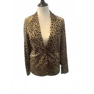 Scotch & Soda Leopard Print Velvet Blazer Club Voyage small